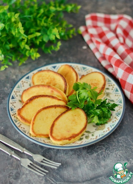 Оладьи из картофельного пюре с манкой