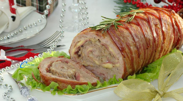 Мясной рулет Праздничный из фарша с беконом, пошаговый рецепт с фото от автора Наталья Мясной рулет Праздничный из фарша с беконом, пошаговый рецепт с фото от автора Наталья