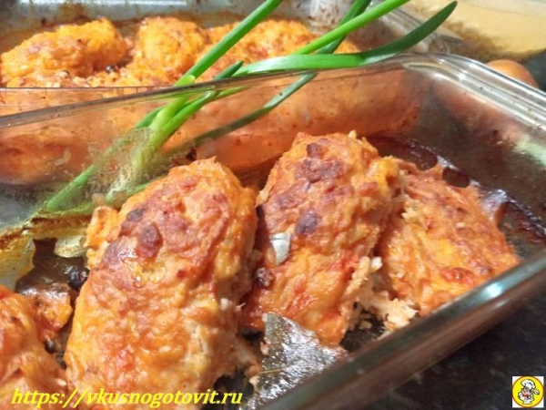 
Ленивые голубцы с капустой рисом и фаршем в духовке	