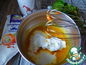 Тыквенно-шпинатные оладьи на творожном сыре