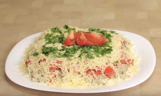 
Вкусный салат Загадка для гостей, просто объедение — попробуйте и удивите своих гостей	