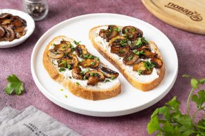 Вкусные бутерброды с грибами Вкусные бутерброды с грибами