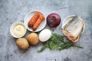 Салат "Лисья шуба" с красной рыбой Салат "Лисья шуба" с красной рыбой