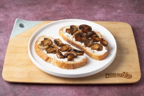 Вкусные бутерброды с грибами Вкусные бутерброды с грибами