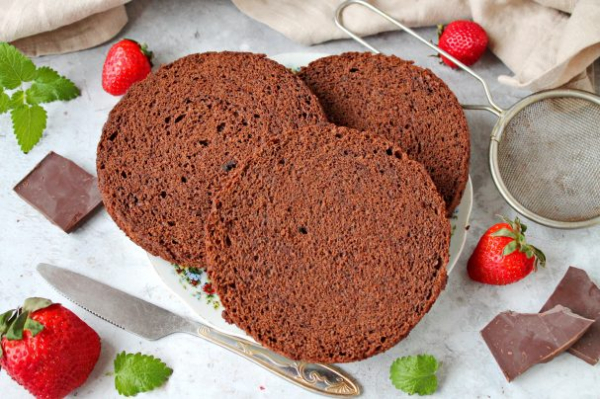 Шоколадный бисквит на белках Шоколадный бисквит на белках