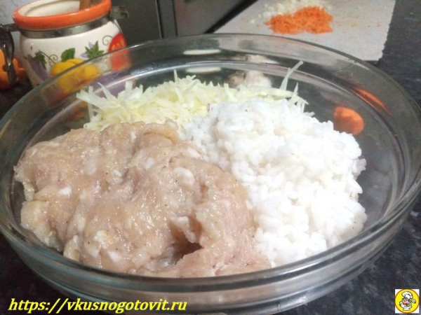 
Ленивые голубцы с капустой рисом и фаршем в духовке	