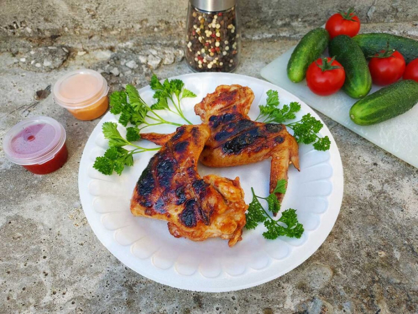 Куриные крылышки на мангале
