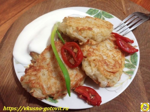 
Картофельные драники — классический пошаговый рецепт на сковороде	