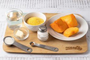 Кукурузная каша с тыквой на воде Кукурузная каша с тыквой на воде