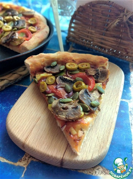 Постная пицца с авокадо Постная пицца с авокадо