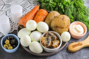 Салат "Мимоза" на год Дракона Салат "Мимоза" на год Дракона