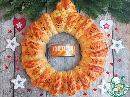 Пирог с тунцом и яйцом "Новогодний" Пирог с тунцом и яйцом "Новогодний"