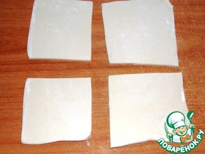 Слойки с творожным сыром и яблоками