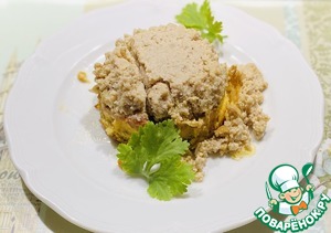 Баклажановая запеканка с куриным фаршем Баклажановая запеканка с куриным фаршем