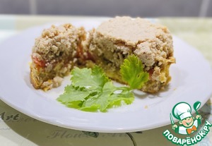 Баклажановая запеканка с куриным фаршем Баклажановая запеканка с куриным фаршем