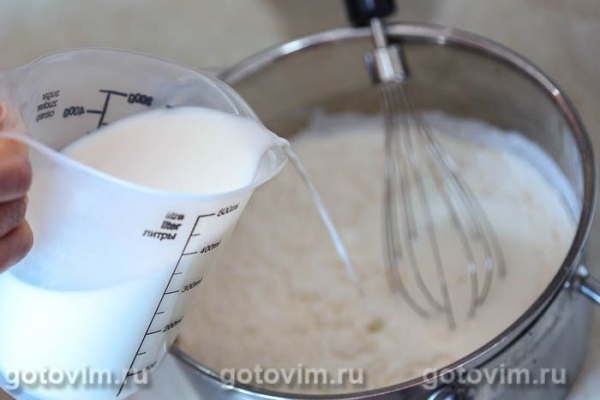 Блины с припеком из фарша с яйцом