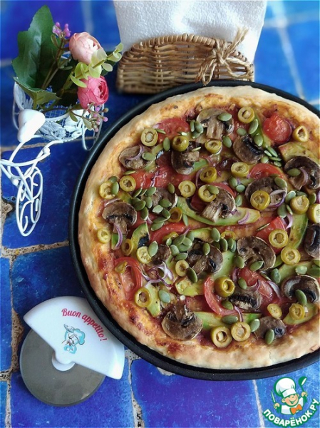 Постная пицца с авокадо Постная пицца с авокадо