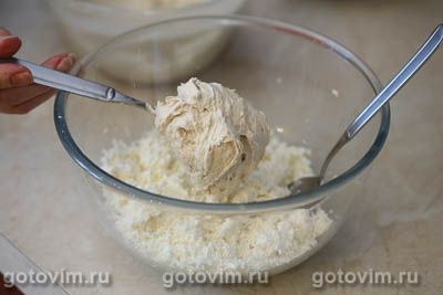 Творожная пасха с банановым кремом