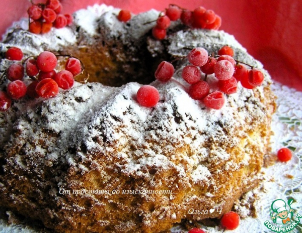 Миндальный кекс с брусникой