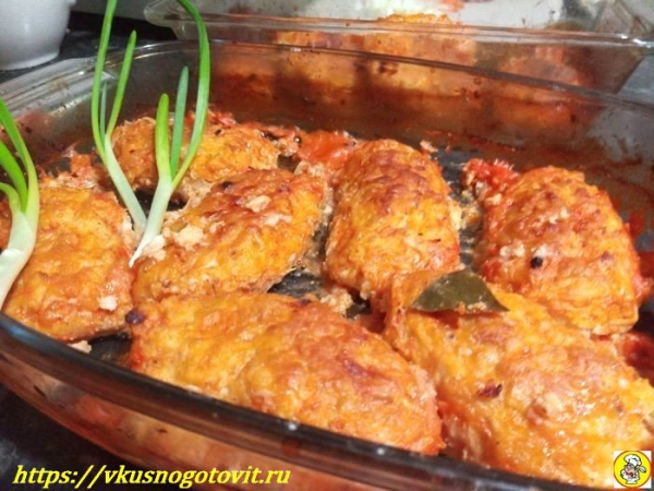 
Ленивые голубцы с капустой рисом и фаршем в духовке	