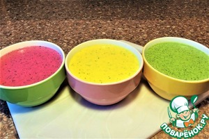 Блинный цветной торт с острым соусом Блинный цветной торт с острым соусом