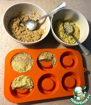 Двухсоставные тарталетки "Инь-янь"