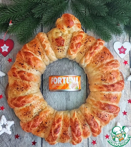 Пирог с тунцом и яйцом "Новогодний" Пирог с тунцом и яйцом "Новогодний"