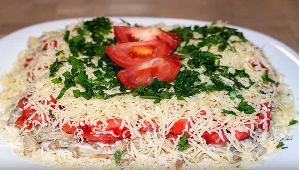 
Вкусный салат Загадка для гостей, просто объедение — попробуйте и удивите своих гостей	