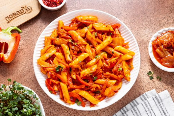 Токпокки с кимчи