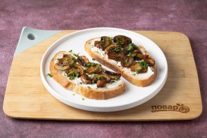 Вкусные бутерброды с грибами Вкусные бутерброды с грибами