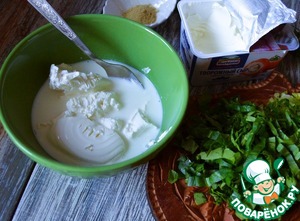 Форель с цветной капустой и шпинатом