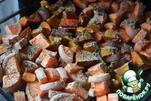 Гречневая каша с запечёнными овощами