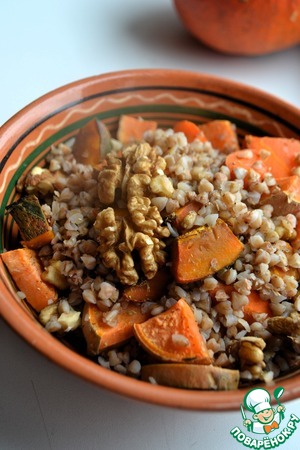 Гречневая каша с запечёнными овощами
