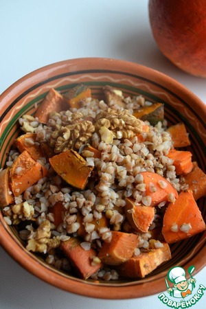 Гречневая каша с запечёнными овощами