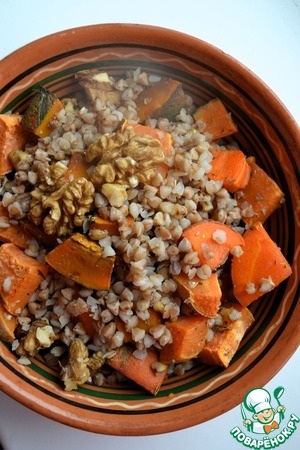 Гречневая каша с запечёнными овощами
