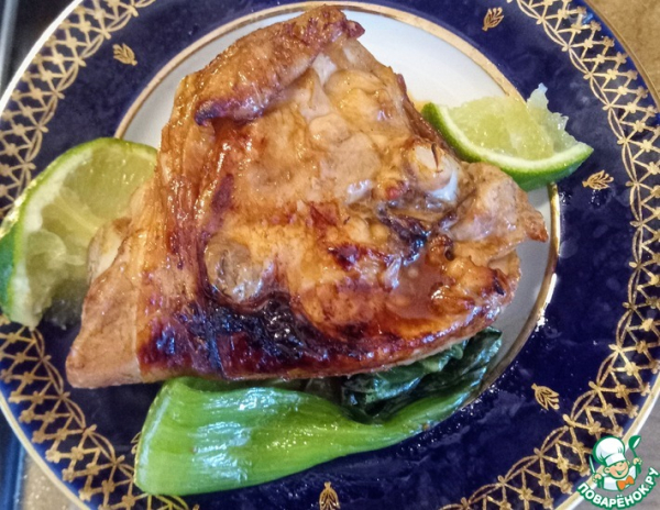 Куриные бедра с мисо и имбирем