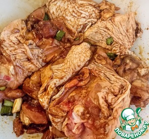 Куриные бедра с мисо и имбирем