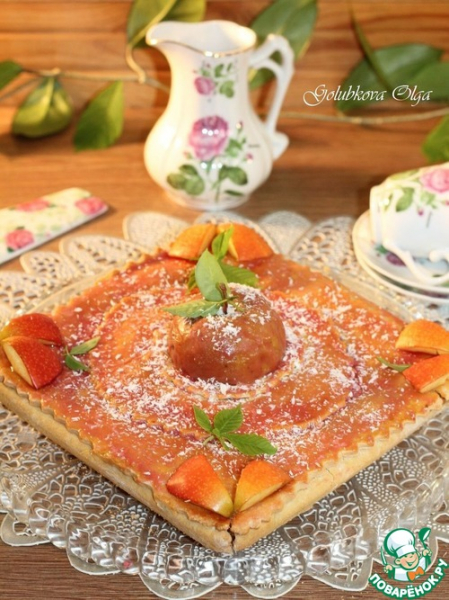 Мягкое яблочное пирожное с помадкой Мягкое яблочное пирожное с помадкой