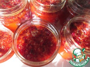 Облепиховый сок с сахаром и клюквой Облепиховый сок с сахаром и клюквой