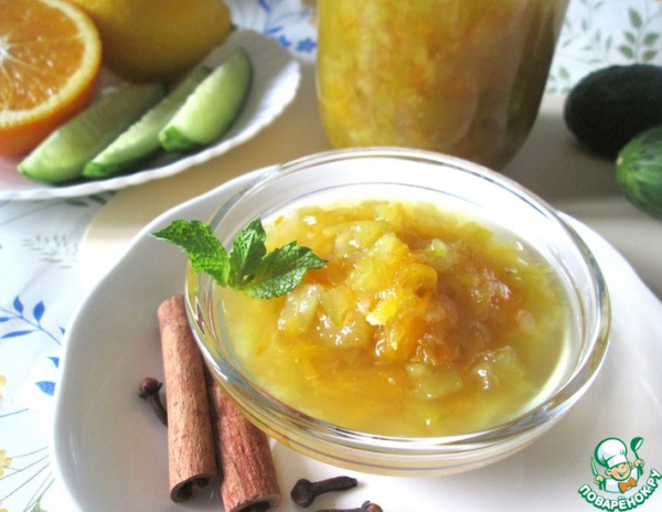 Огуречное варенье с апельсином и лимоном Огуречное варенье с апельсином и лимоном