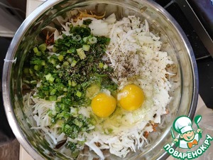 Овощные оладьи с мясом Овощные оладьи с мясом