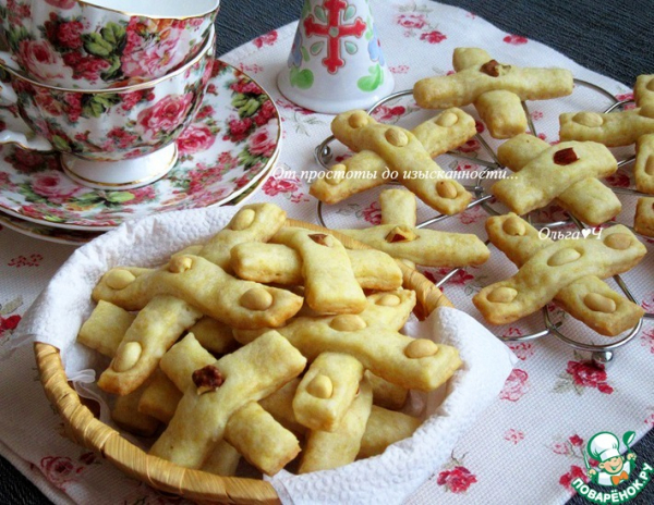 Печенье «Крестики» с орехами Печенье «Крестики» с орехами