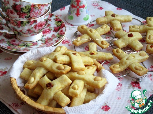 Печенье «Крестики» с орехами Печенье «Крестики» с орехами