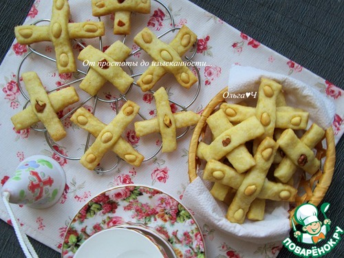 Печенье «Крестики» с орехами Печенье «Крестики» с орехами