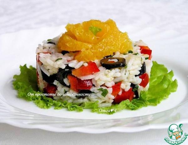 Рисовый салат "Жёлтая роза" Рисовый салат "Жёлтая роза"