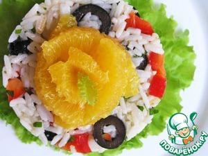 Рисовый салат "Жёлтая роза" Рисовый салат "Жёлтая роза"
