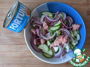 Салат из тунца с ржаными крошками Салат из тунца с ржаными крошками