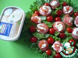 Салат с плавленым сыром и форелью