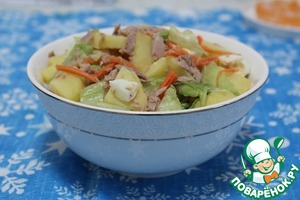 Салат с тунцом и горячей заправкой Салат с тунцом и горячей заправкой