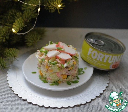 Салат с тунцом "Мирослава" Салат с тунцом "Мирослава"